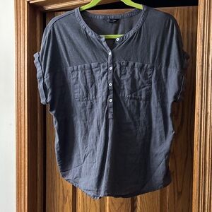 Lucky Brand Charcoal Button-Up Shirt